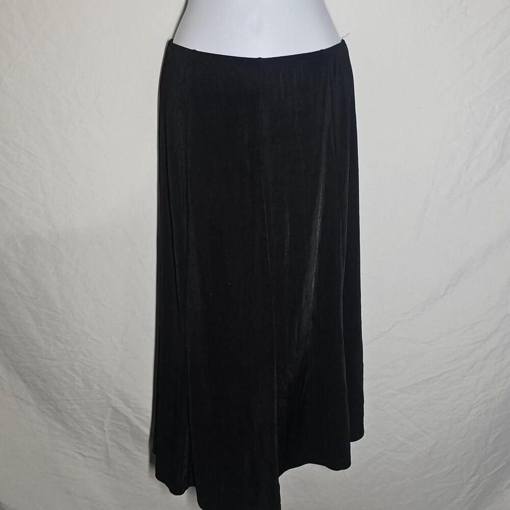 black stretchy mid length 90s whimsigoth witchy skirt
